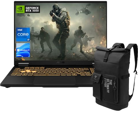 ASUS TUF F16 RTX 5050 Gaming Laptop, Intel i7-14650HX, NVIDIA RTX 5050, RGB Backlit Keyboard, MUX Switch with NVIDIA Advanced Optimus, 32GB DDR5, 1TB SSD, Bundle TUF Gaming VP4700 Backpack