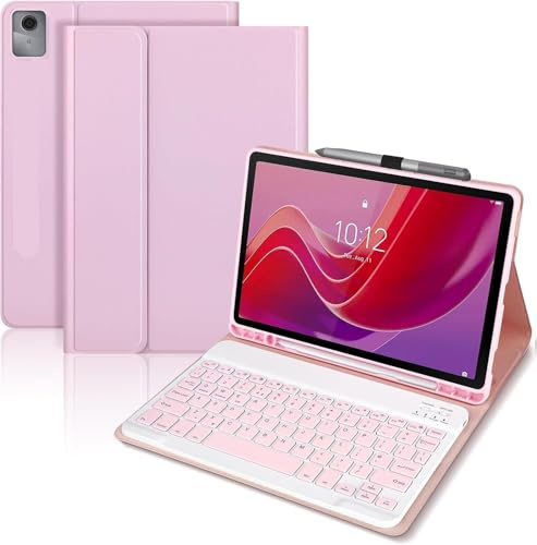 Étui avec clavier Bluetooth amovible pour Lenovo Tab M11 11 2024 - Clavier Bluetooth amovible pour Lenovo Tab M11 11 (TB330FU/TB330XU) - Rose