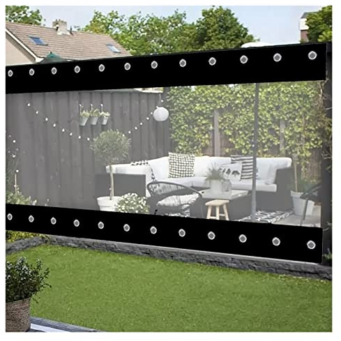 Clear Waterproof Tarpaulin Heavy-Duty Outdoor Garden Curtains for Pavilions Terraces & Greenhouses - 3.5x2.2m (11.48x7.22ft) Weather-Resistant Cover