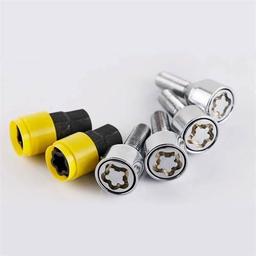 Radzierblenden-Clips M12*1,5 Stahlfelgen-Sicherungsbolzen mit 28 mm Schaft passend für 1er Modelle (2003-2013 2012 2011 2010 2009 2008 2007 2006)