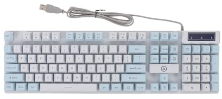 POPETPOP Tastiera Meccanica Gaming Rgb 104 Tasti Abs per PC e Laptop | Risposta Rapida, Connessione Semplice, Stile Retro Unico, Adatta a Ufficio e Ambienti Professionali