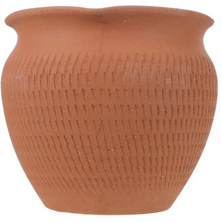 TOBBOMEY Boîte de Conservation Ventilée en Terre Cuite Rouge pour Pommes de Terre Oignons et Ail – Récipient de Rangement Compact pour Légumes Racines – Pot à Légumes Frais Cuisine et