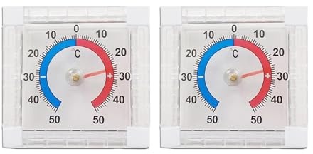 2-Pack Outside Self-Adhesive Window Door Thermometer, Accurately Measure Temperature, Digital Outdoor Thermometer Weatherproof, Suitable For Window And Outdoor Use
