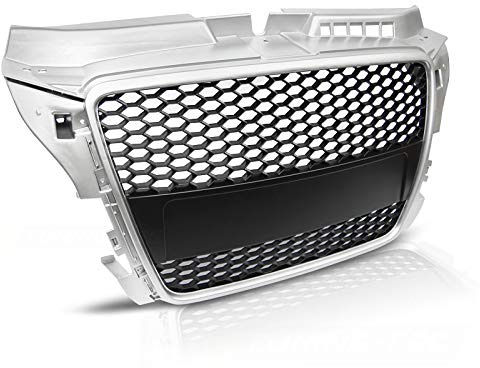 Für Audi A3 (8P) 04.08-07.12 silber - Sportgrill