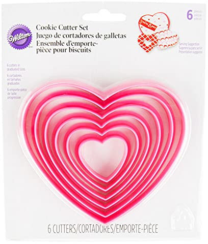 Wilton M128603 - Cortapastas Corazon 2304-115 6 Unidades