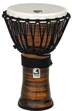 TOCA TO809210 Djembe Freestyle II 9 Spun Copper Synth. Head Rope Tuned TF2DJ-9SC