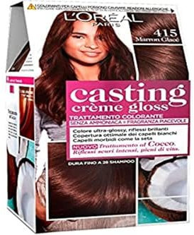 L'Oréal Paris Tinta Capelli Casting Creme Gloss senza Ammoniaca 415 Marron Glacé (Il pacchetto può variare)
