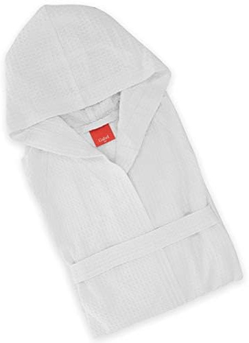 Gabel Accappatoio con Cappuccio, 10 Bianco, Medium