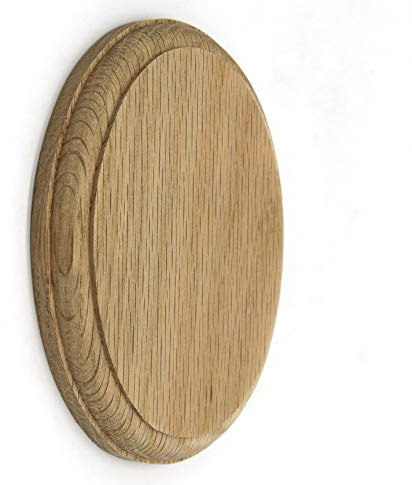 Oval Rosette, Solid Hardwood Red Oak, 5 1/2 x 4 x 3/4, Stair Part Fitting