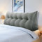 VERCART Multifunktional Bett Kopfteil Gepolstert, Dekorativ Kopfteil für Bett, Ergonomie Rückenlehne Wandkissen, Tragbar Kopfstütze Wandschutz Bett, mit Abnehmbarem Bezug Kordsamt Grau 120cm