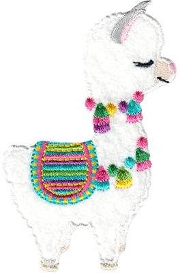 PatchMommy Lama Patch Aufnäher Applikation zum Aufbügeln Bügelbild - für Kleidung Jeans Jacken Kinder Baby