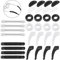 16 Paar Brille Nasenpads Antirutsch Silikon Nasenpads Weiche Brillen Antirutsch Halter Rutschfeste Gläser Ohrhaken Brillen Ohr Pads für Sportbrillen Sonnenbrille Lesebrillen, Schwarz und Transparent