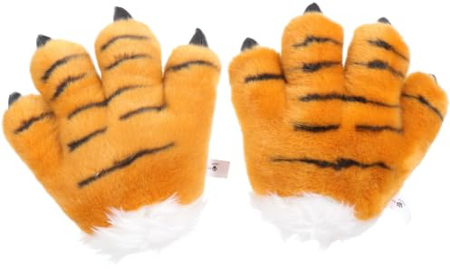 TOYANDONA Handschuhe Kostüm Tier Handschuhe Pfote Tier Kostüm Zubeh?r Party Cosplay Zubeh?r für Weihnachten Geburtstag Silvester Gelb