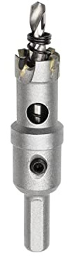 Meccion Lochsäge Hartmetall-Bohrer, Hochwertiger TCT Metall Lochsäge Bohrer für Edelstahl, Eisen, Legierung, Holz, Kunststoff (18mm)