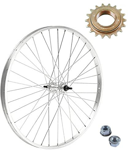 RUOTA/CERCHIO POSTERIORE 26 x 1. 3/8 + PIGNONE 18 DENTI 1V BICI CITY BIKE OLANDA EPOCA | ALLUMINIO/ACCIAIO