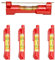 Catelves 4 Stück Schnurwasserwaage, Rot Wasserwaage Schnuur, Schnurwasserwaage Profi, Schnurlinien-Wasserwaage, Schnurwaage Wasserwaagefür Maurerarbeiten, Klempnerarbeiten, Rinnenarbeiten,Spirit Level