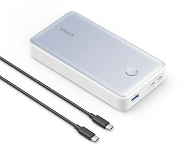 Anker 537 Powerbank (PowerCore 24K für Laptop), 24.000mAh 65W, mobiles Ladegerät für MacBook Pro, Dell XPS, Microsoft Surface, iPad Pro, iPhone 13 Pro, iWatch Series 5 und mehr(Weiß)
