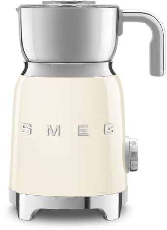 Smeg MFF11CRUK Induction Milk Frother with Tritan TM Renew, 500W, Cream