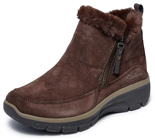 Skechers EASY GOING COOL ZIP! - Stivaletto, Chocolate,