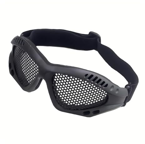 Wokyo Cs Sicherheits-Mesh-Schutzbrille, hohe Dichte, Metall-Mesh-Muster, Schutzbrille für Outdoor-Spiele, Sport, Radfahren