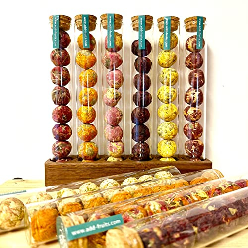 Coffret infusion 48 Boules de Fleurs,100% vegetal, Sans théine, sans additif ni conservateur,Diamètre 2.5cm, Poids net 240 Gr,