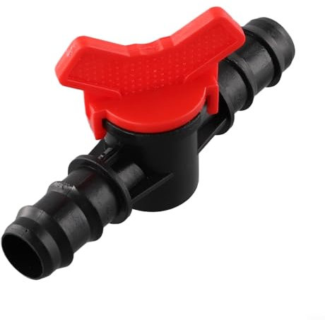 Válvula de enchufe resistente para construcción de estanques, resistente a soluciones y lechadas, tubos de riego por goteo, válvula de cierre, válvula de manguera, válvula de púas para jardín (20 mm x