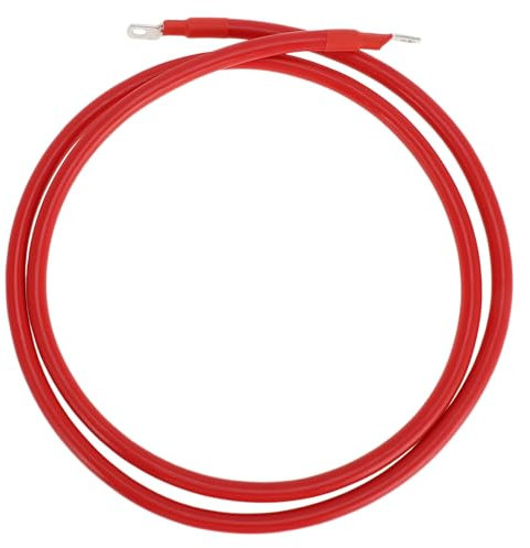VekAuto 1 Pc Battery Inverter Cable 2 AWG Gauge 6FT 5/16 Lug Battery Cable Universal for Car Vehicle Boat RV Solar Tinned Copper Red