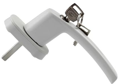 LPAGOLMIX Manillas para Ventanas Manillas para Ventanas, Cerradura de manija Redonda de Repuesto for Ventana Vintage, con Llave, Ventana abatible de aleación de Aluminio, manija Exterior