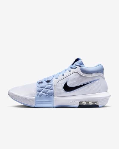 Nike Herren Lebron Witness VIII Basketballschuh, White/Thunder Blue-Aluminum, 43 EU