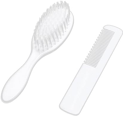 Newborn Cradle Caps Brush Soft Hair Brush Hair Comb Set Travel Hair Styling Comb For Baby Toddler Bathing Head Massage