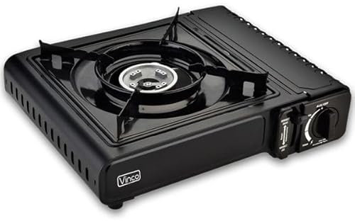 CRISCUOLO BRICOSTORE Fornello a Gas Portatile, Singolo Bruciatore, Nero