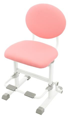 HPDTZ Sedia da scrivania per bambini, regolabile in altezza, girevole per bambini, con design ergonomico, comodo schienale in gommapiuma, per cameretta dei bambini, scrivania, scuola (rosa)