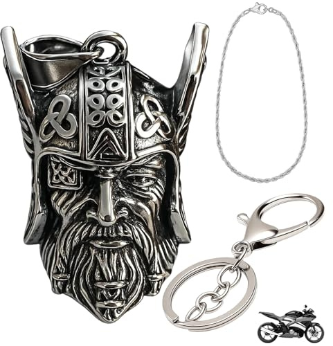KRYMXAR 1 Stück Guardian Bell, Motorrad Glocke, Motorrad Glocke Glücksbringer, Biker Glücksbringer für Schutz und Sicherheit, Motorradglocke Schlüsselanhänger