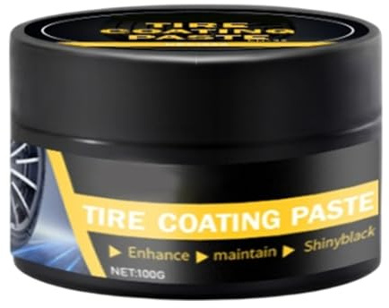 Autoreifenglanz-Gel – 100 g Reifenreiniger und Glanz, langlebiger Auto-Radreiniger, Wheel Guard Max Coat, Hochglanz-schwarze Beschichtung zum Wachsen, Polieren, Wartung, Renovieren, Trimmreinigung