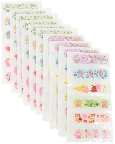 Homoyoyo Disposable Waterproof Breathable Wound for Boys and Girls, 120pcs Cartoon Adhesive Injured Patches, Colored Plasters for Child and Toddler Wound Care