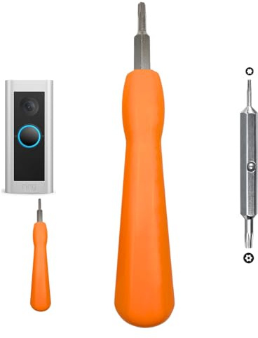 Ring Doorbell Screwdriver Tool Kit – Double-Ended Torx T6 & T15 for Battery Change, Wi-Fi Reset, and Replacement – Fits Ring Video Doorbell, Camera, 2, 3, 3+, 4, Plus, Pro, Elite, Security