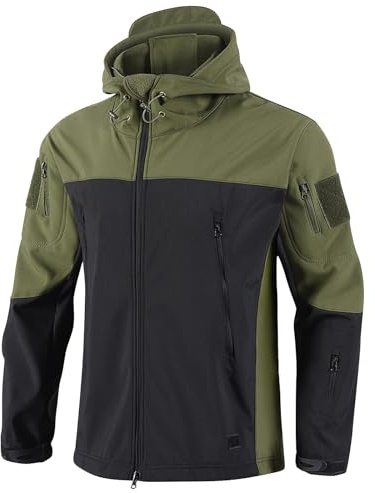 Genérico Abrigo Impermeable Hombre Tecnica Chaquetas Impermeables Chaquetón Invierno Ropa Caza Chaqueta Camuflaje de Montaña Cazadora Deportiva Hombre Verde M