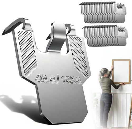 30Pcs Drywall Picture Hanging Claw, Wall Picture Hangers Claws Heavy Duty 40lb Claw Drywall Picture Hanger Plasterboard Mirror Hooks No Damage Hanging Hooks for Photo Frame Poster Tool-Free