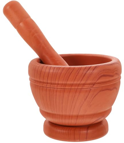 Alipis Pilon et Mortier Plastique pour Cuisine Bol de Broyage Réutilisable Presse-ail Manuel Pratique pour Épices Gingembre et Noix Outil Domestique Polyvalent