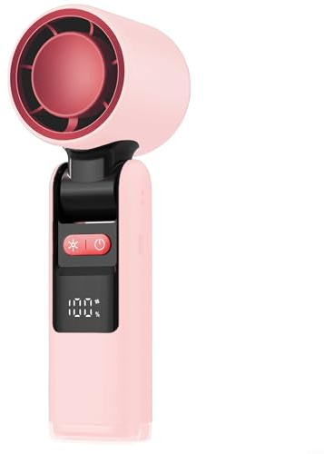 Mini ventilador de alta velocidad alimentado por USB con 100 ajustes turbo, perfecto para camping, picnics y viajes (rosa)