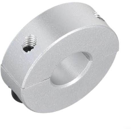 Moliuoly Tvådelad vågklämma av aluminiumlegering, dubbelslits spännring för vågor och drivning med skruvar, silver, inre Ø 12 mm, 1 st, för maskinteknik (12 mm)