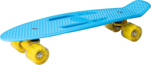 Envenzo Skateboard with LED Wheels, Cruiser Board for Kids and Beginners, Outdoor Street Skateboard, 56 x 10 x 10 cm