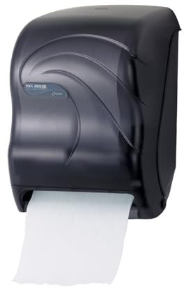San Jamar Ocean Smart Essence Paper Towel Dispenser, Automatic for Bathroom and Kitchen, 14.44 x 11.75 x 9.13, 1 Count, Black Pearl