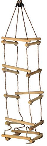 Gartenpirat Strickleiter 4 Seiten mit Holzsprossen für Kinder Outdoor