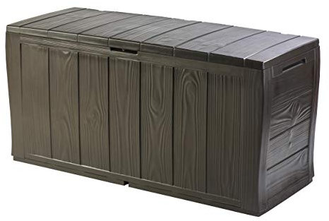 Keter Baule Sherwood in Resina, ruote incluse, 270 Lt di capacità contenitiva, 117 x 45 x 57.5 cm, Marrone