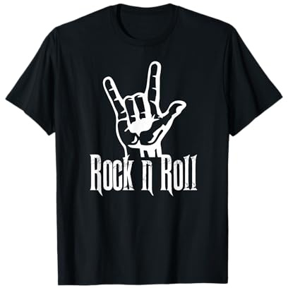 Rock N Roll T-Shirts Rockstar Rock Band Tshirt Rock On Schild T-Shirt