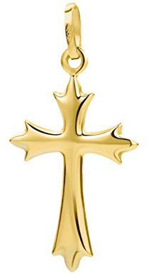 PRINS JEWELS Griechisch Kreuz Anhänger Aus 14 Karat 585 Gelbgold Unisex