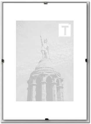 TEUTO BILDERRAHMEN Celina für Großformate, Eleganter, Edler rahmenloser Bildhalter mit 2mm klarem Kunststoffglas, Bildmaß: 80 x 160 cm