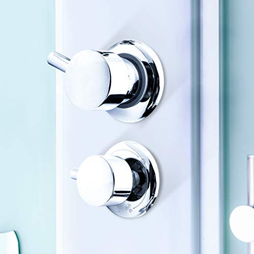 2/3/4/5 Voies Sortie Deau Filetage/Centre Dintubation Distance 10cm 12.5cm Mitigeur En Laiton Salle De Bain Douche Mitigeur Robinet Cabine Poignée, Eau Chaude Et Froide Thermostatique G1 / 2