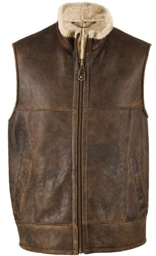 Herren Weste aus Schaffell, Gr. 96,5 - 122 cm, braun, 55